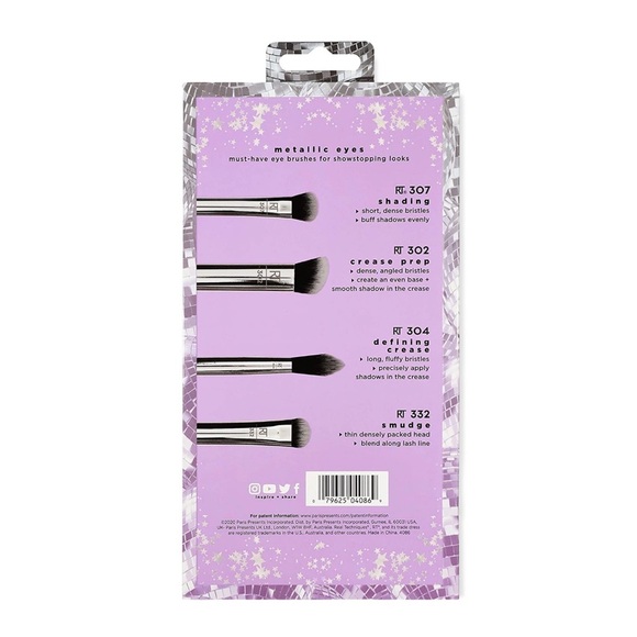 REAL TECHNIQUES Metallic Eyes Brush Set NWT - Picture 8 of 8